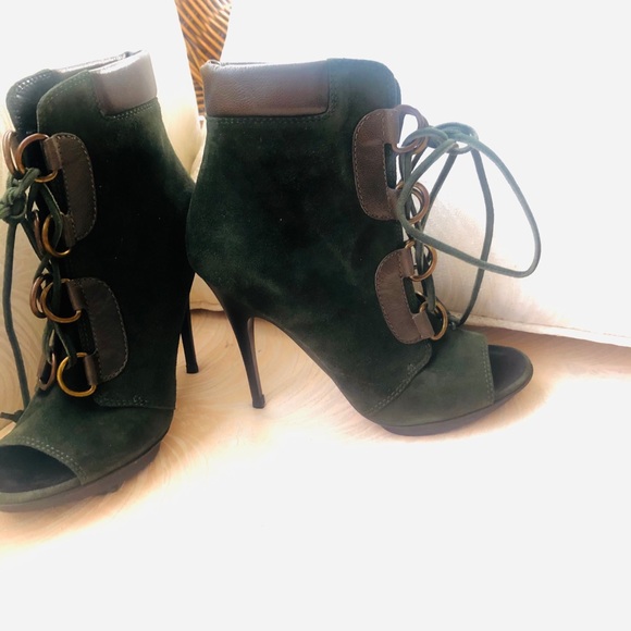 Giuseppe Zanotti Lace Up Stiletto Peep Toe Bootie - Picture 2 of 3